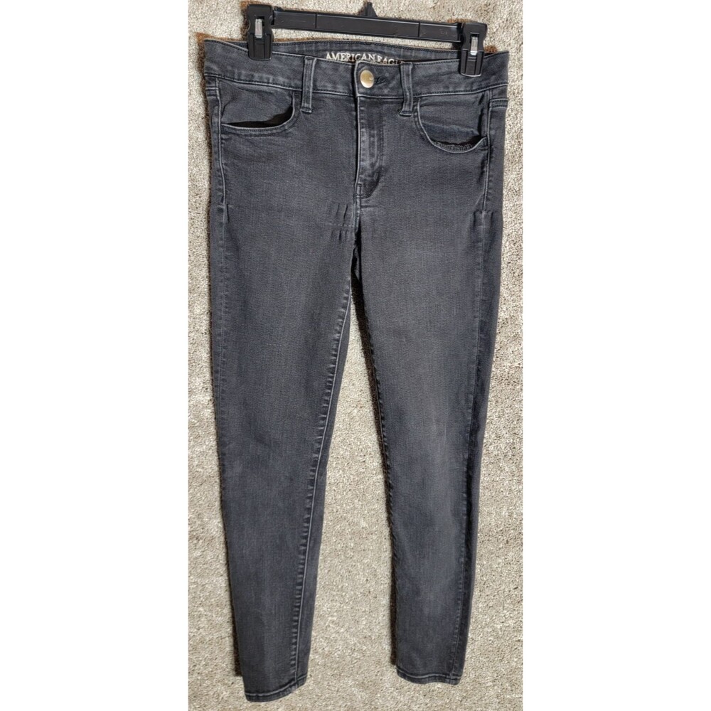 American Eagle Outfitter's Women's Super Super Stretch X Black Jeans Size 6